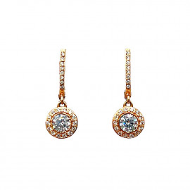 Серьги из золота с цирконом 01-200292271