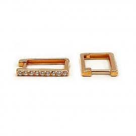 Серьги из золота красного цвета с цирконом 01-200737971