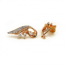 Серьги из золота с цирконом 01-200750071