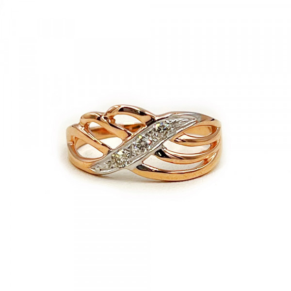 Золотое кольцо с желтыми бриллиантами