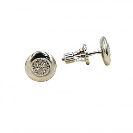 Золоті сережки з жовтими діамантами 01-200804871