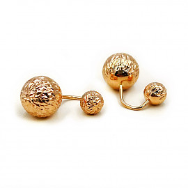 Золотые серьги красного цвета 01-200883371