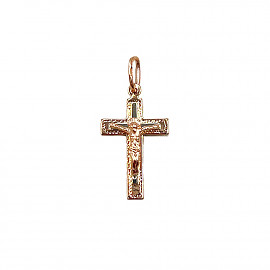 Золотий хрестик червоного з білим кольору 01-200888971