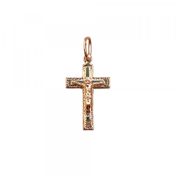 Золотий хрестик червоного з білим кольору