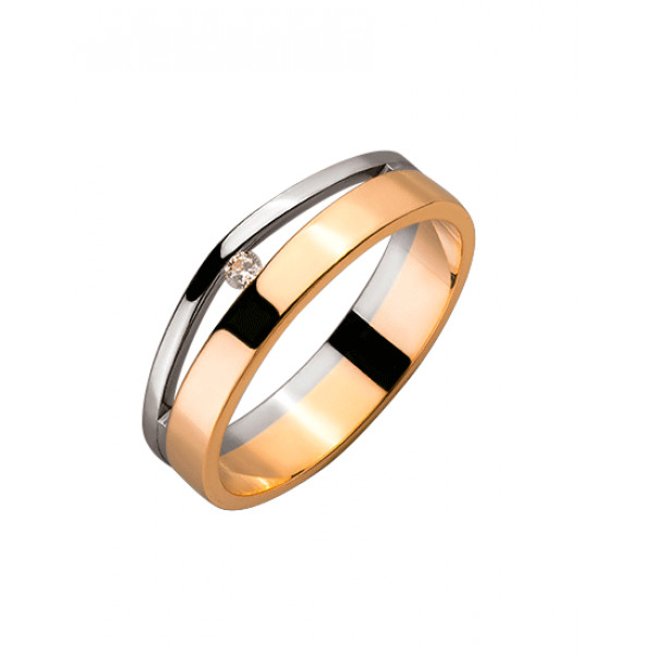 Золота каблучка з цирконом