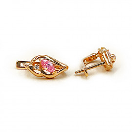 Серьги из золота с цирконом 01-200576072