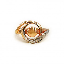 Золотое кольцо с желтыми бриллиантами 01-200779972