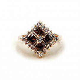 Кольцо из золота с цирконом 01-200835772