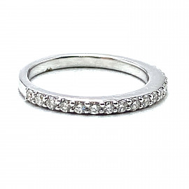 Каблучка з золота білого кольору з білими діамантами 01-200842572