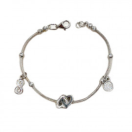 Золотий браслет з цирконом 01-200914372