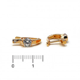 Серьги из золота с цирконом