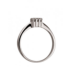 Кольцо из белого золота с белыми бриллиантами