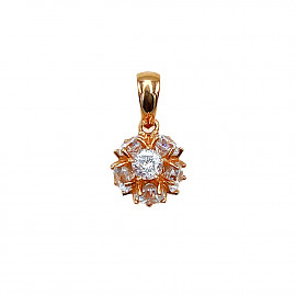 Кулон из золота красного цвета с цирконом 01-200155473