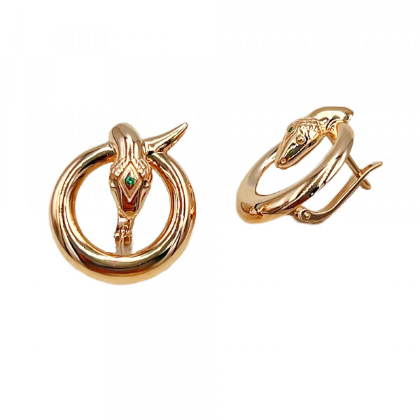 Золоті сережки з цирконом