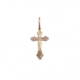 Золотой крестик в красном цвете 01-200841573