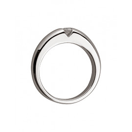 Кольцо из золота в белом цвете с белым бриллиантом