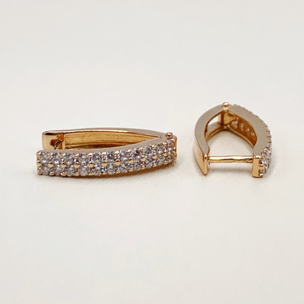 Серьги из золота с цирконом