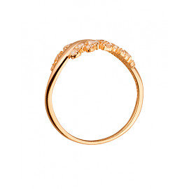 Каблучка з золота червоного кольору з цирконом