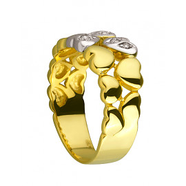 Кольцо из золота с желтыми бриллиантами