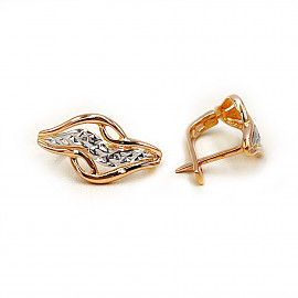 Серьги из золота красного с белым цвета 01-200761974