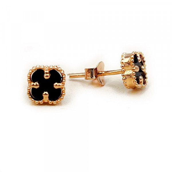 Золоті сережки у червоному кольорі з цирконом