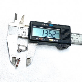 Сережки з білого золота з жовтими діамантами