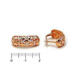 Серьги из золота с цирконом