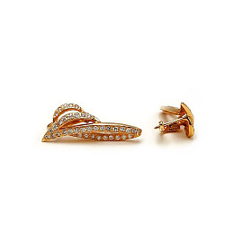 Серьги из красного золота с цирконом 01-200353375