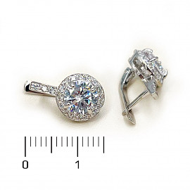 Серьги из золота с цирконом