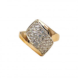 Каблучка з золота з цирконом 01-200788375