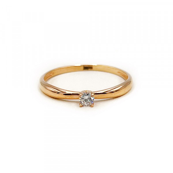 Золота каблучка з цирконом