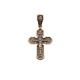 Крестик из золота в красном цвете 01-200827675