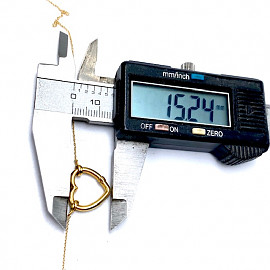 Ланцюг з жовтого золота «Серце»