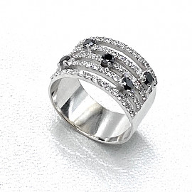 Золота каблучка з жовтими діамантами 01-200890075