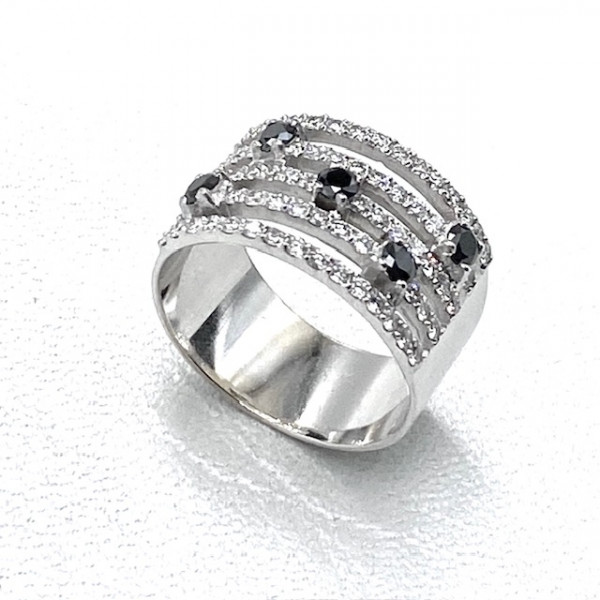 Золота каблучка з жовтими діамантами