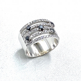 Золота каблучка з жовтими діамантами