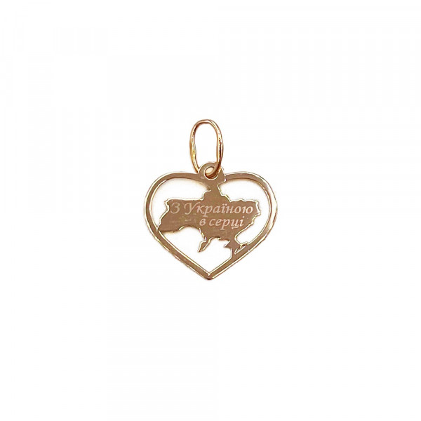 Кулон з червоного золота «Серце»