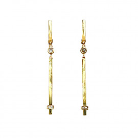Сережки з золота з цирконом 01-200950075