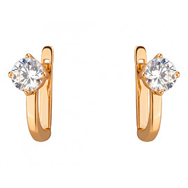 Сережки з золота з цирконом 01-200080276