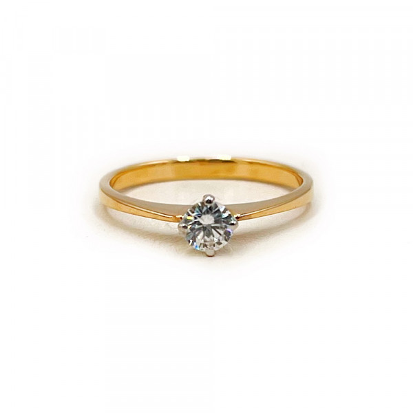 Золотое кольцо с цирконом