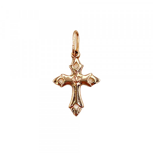 Золотой крестик красного цвета