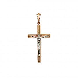 Золотий хрестик червоного з білим кольору 01-200810676