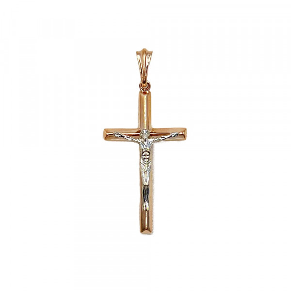 Золотий хрестик червоного з білим кольору