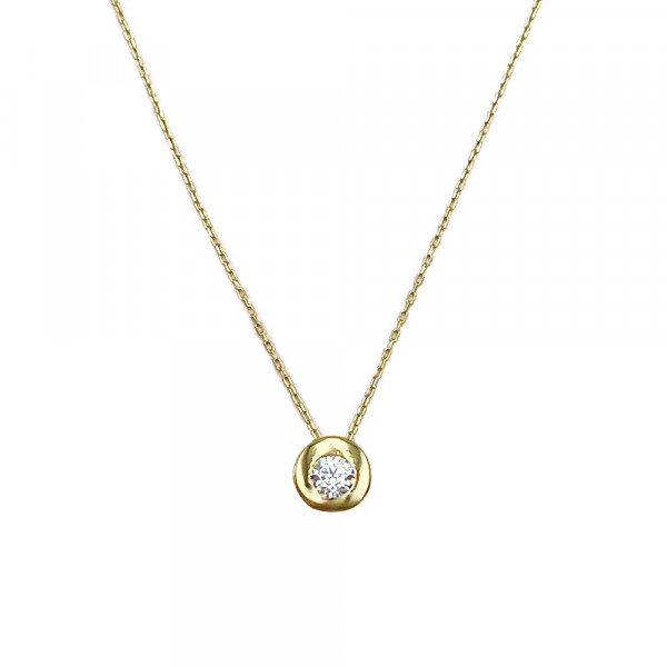 Кольє з золота жовтого кольору з цирконом