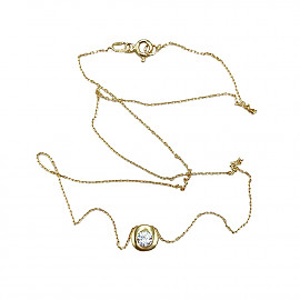 Кольє з золота жовтого кольору з цирконом