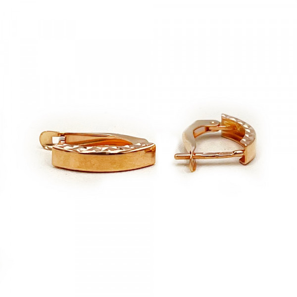 Золоті сережки у червоному кольорі