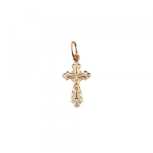 Хрестик з золота у червоному кольорі