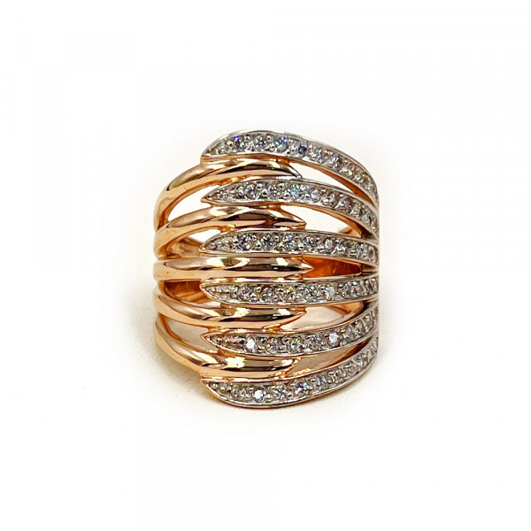 Каблучка з золота з цирконом