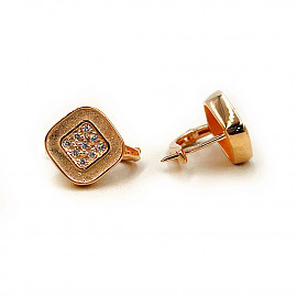 Сережки з золота з цирконом 01-200916076