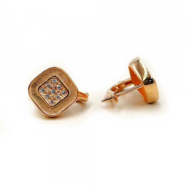 Сережки з золота з цирконом